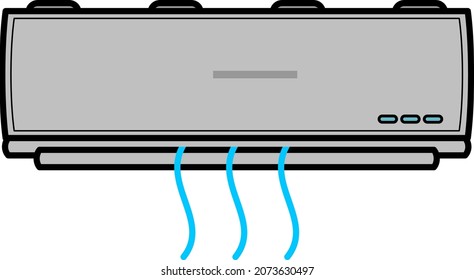 air conditioner icon and vector logo