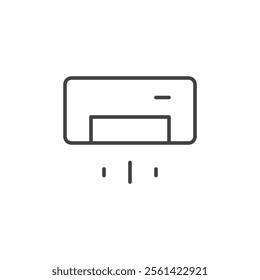 Air conditioner icon Vector logo set flat