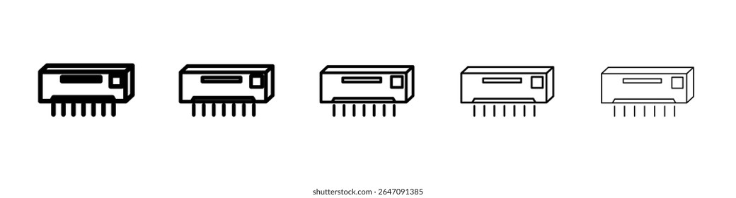 air conditioner icon vector outline symbol or illustration