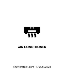 air conditioner icon vector. air conditioner sign on white background.