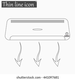 Air conditioner icon Vector Style thin line