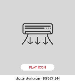 Air conditioner icon vector, conditioner symbol. Modern flat illustration for web and mobile app