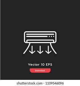 Air conditioner icon vector, conditioner symbol. Modern flat vector illustration for web and mobile app