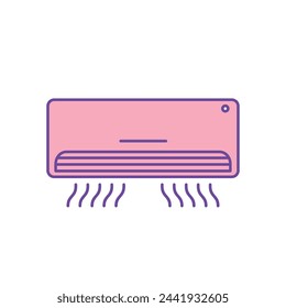 Diseño de ilustración vectorial de icono de aire acondicionado