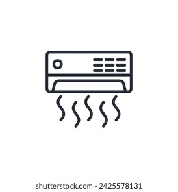 Air Conditioner icon. vector.Editable stroke.linear style sign for use web design,logo.Symbol illustration.