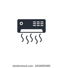 Air Conditioner icon. vector.Editable stroke.linear style sign for use web design,logo.Symbol illustration.