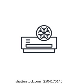 air conditioner icon. vector.Editable stroke.linear style sign for use web design,logo.Symbol illustration.
