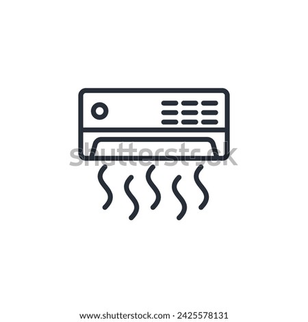 Air Conditioner icon. vector.Editable stroke.linear style sign for use web design,logo.Symbol illustration.