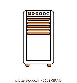 air conditioner icon with white background vector stock illustration