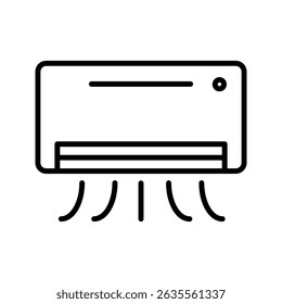  Air conditioner icon white on background
