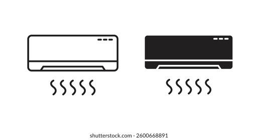 Air Conditioner icons graphics set vectors