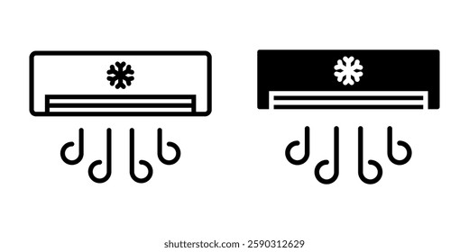 Air conditioner icons set. for mobile concept and web design on white background