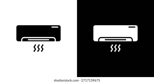 Conjunto de iconos de aire acondicionado. iconos vectoriales diseñados en estilo relleno