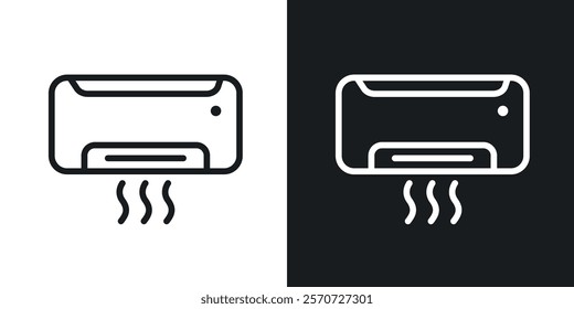 Air conditioner icons set vectors on white background.