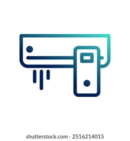Air conditioner icons. with stylish gradient effects. vector illustration.