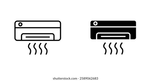 Air Conditioner icons thin line illustrations designs