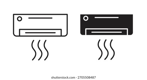 Iconos del acondicionador de aire para el Diseño web de uso, logotipo. Ilustración del símbolo.