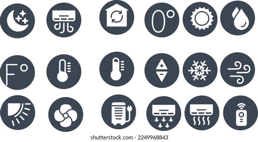 Air Conditioner - Icons vector design