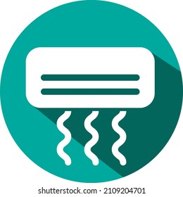 Air conditioner, illustration, vector on a white background.
