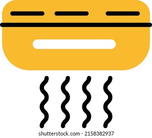 Air conditioner, illustration, vector on a white background.