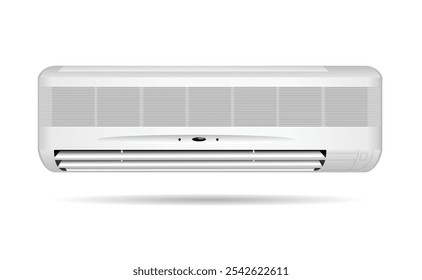 Air conditioner (indoor unit) on white background. Vector realistic illustration