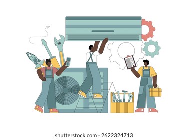 Air conditioner installation, maintenance, repair master