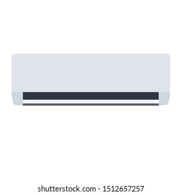 Air conditioner isolated. Flat design icon vector illustration.