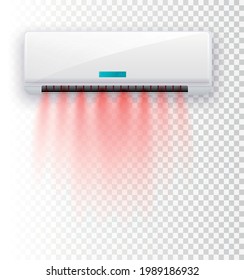 Aire acondicionado aislado. Ilustración vectorial. Corrientes de aire del vector