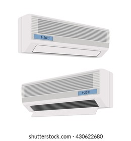 Air conditioner isolated. Vector illustration