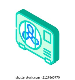 air conditioner isometric icon vector. air conditioner sign. isolated symbol illustration