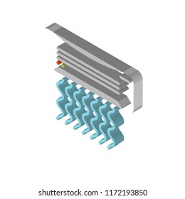 Air Conditioner Isometric Left Top View 3D Icon