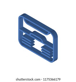 Air conditioner isometric left top view 3D icon