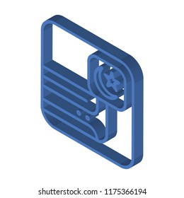 Air conditioner isometric left top view 3D icon
