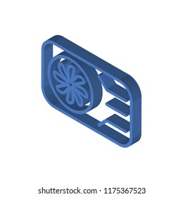 Air conditioner isometric left top view 3D icon