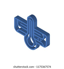 Air conditioner isometric left top view 3D icon