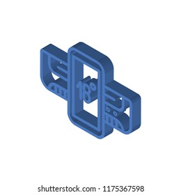 Air conditioner isometric left top view 3D icon