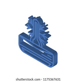 Air conditioner isometric left top view 3D icon