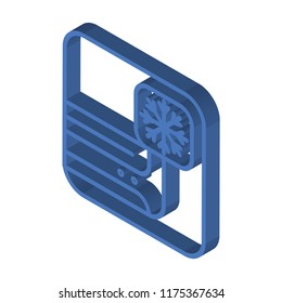 Air conditioner isometric left top view 3D icon