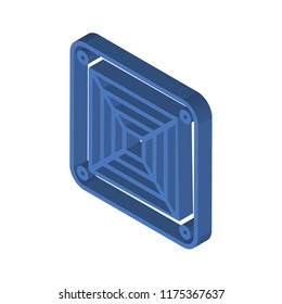 Air conditioner isometric left top view 3D icon