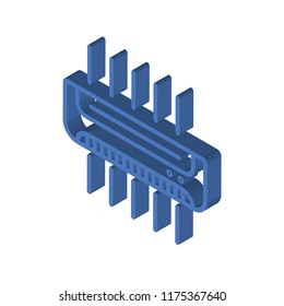 Air conditioner isometric left top view 3D icon