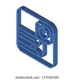 Air conditioner isometric left top view 3D icon