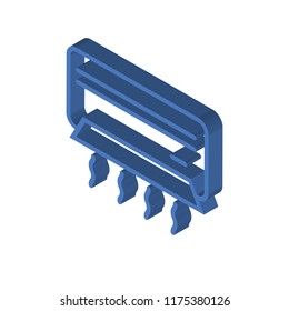 Air conditioner isometric left top view 3D icon