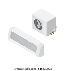air conditioner Isometric Vector Illustration Created For Mobile, Web, Decor, Print Products, Application on white background