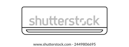 Air Conditioner, Line art vector, Flat icon design, Illustration vector. Ac cooling air conditioner vector design and line art.