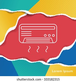 air conditioner line icon