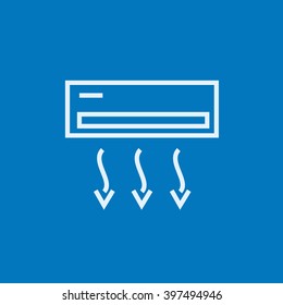 Air conditioner line icon.