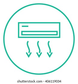 Air conditioner line icon.