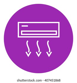 Luftkonditionierer Linie Symbol.