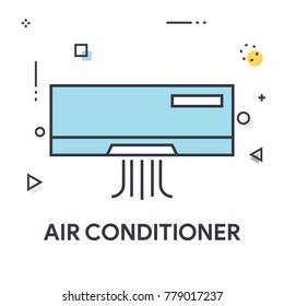 AIR CONDITIONER LINE ICON