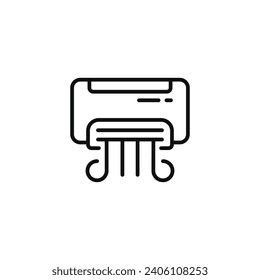 Icono de la línea de aire acondicionado aislado en fondo blanco